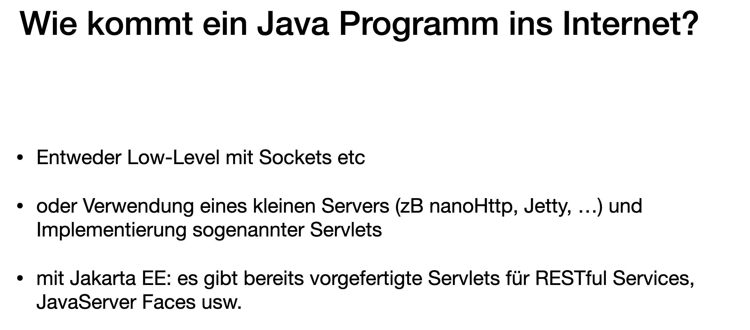 java ins internet