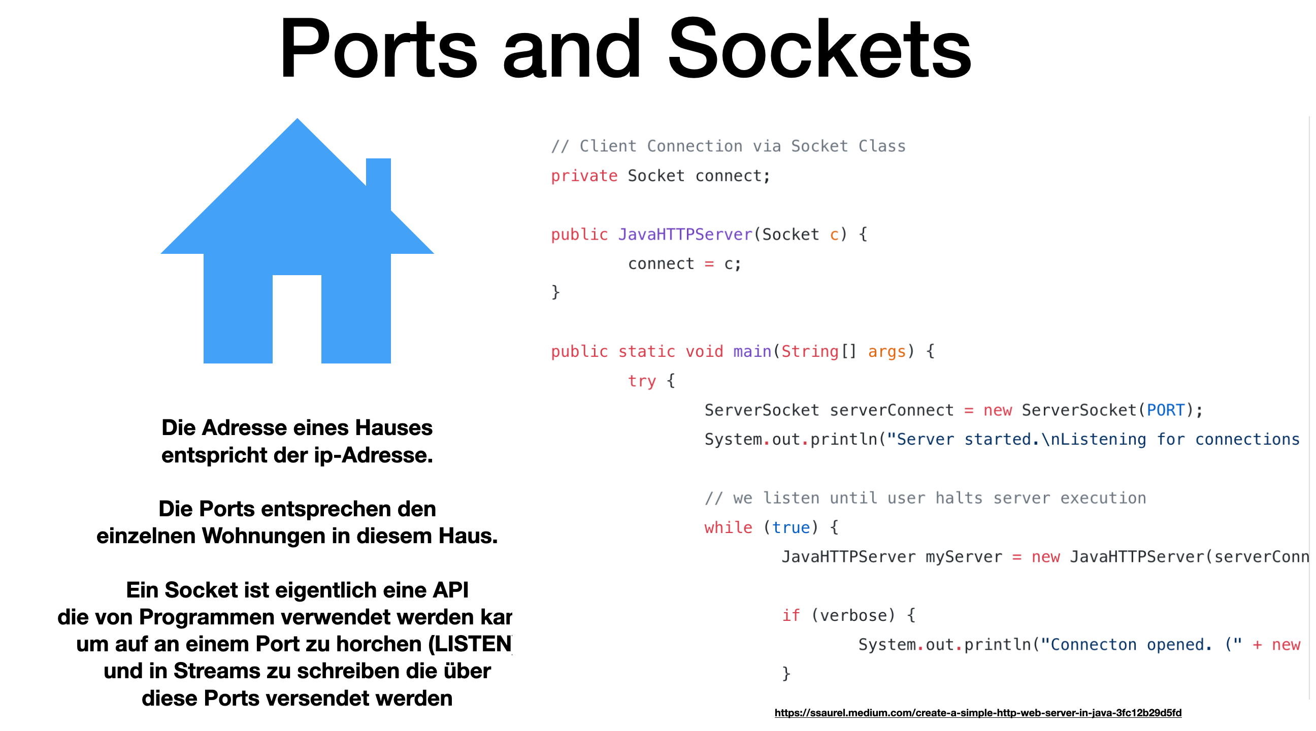 ports sockets